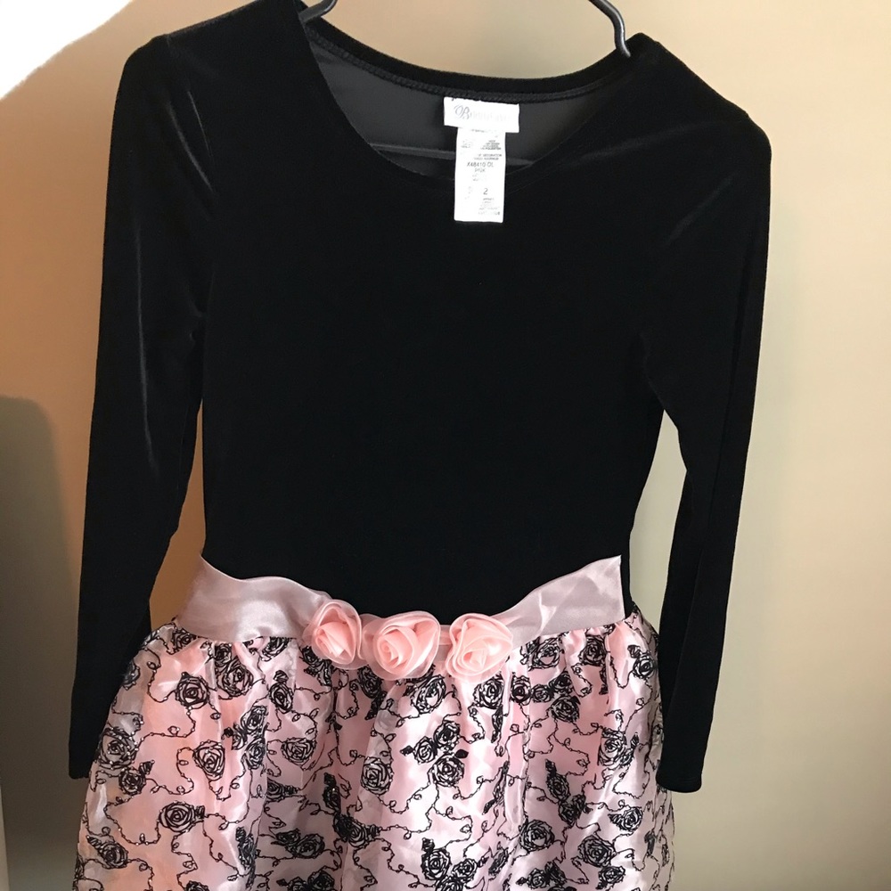 Little girls velvet Holiday formal dress